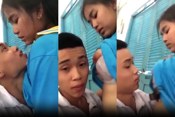 คลิปหลุดนักเรียนแอบมาเย็ดขย่มควยหลังห้อง
