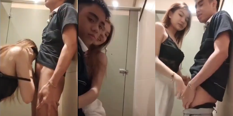 รีบดูส่งให้เพื่อนดันหลุดคลิปหลุดนักเรียนแอบมาอมควยคาห้องน้ำกับแฟนสาวสวยห้องน้ำห้างอมแตกเสียว
