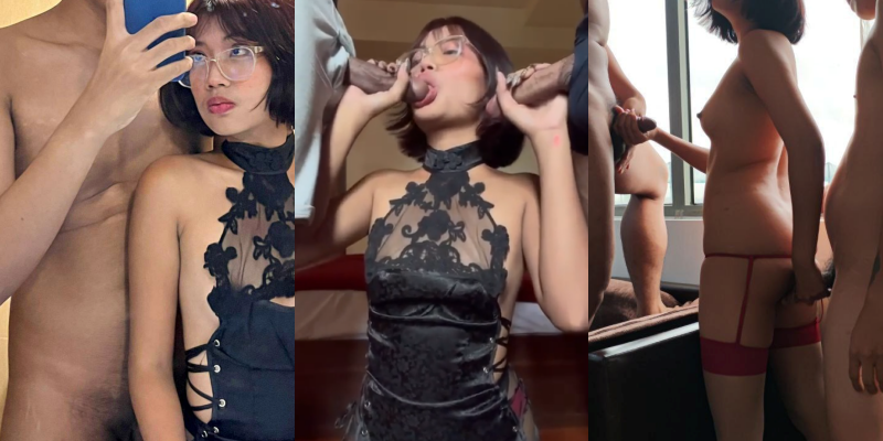 คลิปโป๊คลิปเย็ด คลิปหลุดนักเรียนอมควยโชว์สองควยใหญ่สาวแว่นสวิงกิ้งหนุ่มควยใหญ่รุมเย็ดหีแก้เงี่ยน